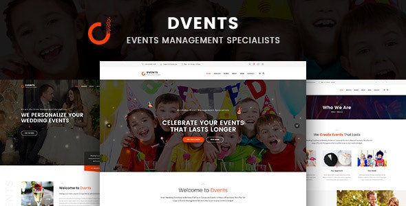 Dvents - Events Management Companies and Agencies WordPress Theme v1.1.6