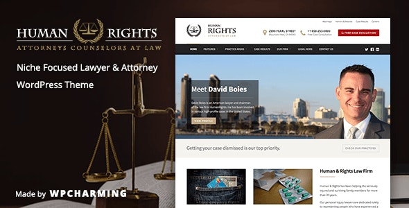 HumanRights - Lawyer and Attorney WordPress Theme v1.1.7