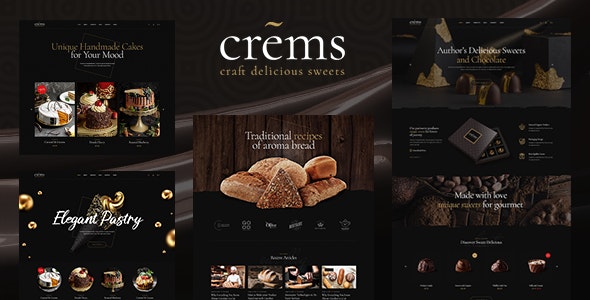 Crems - Bakery, Chocolate Sweets & Pastry WordPress Theme v1.0.2
